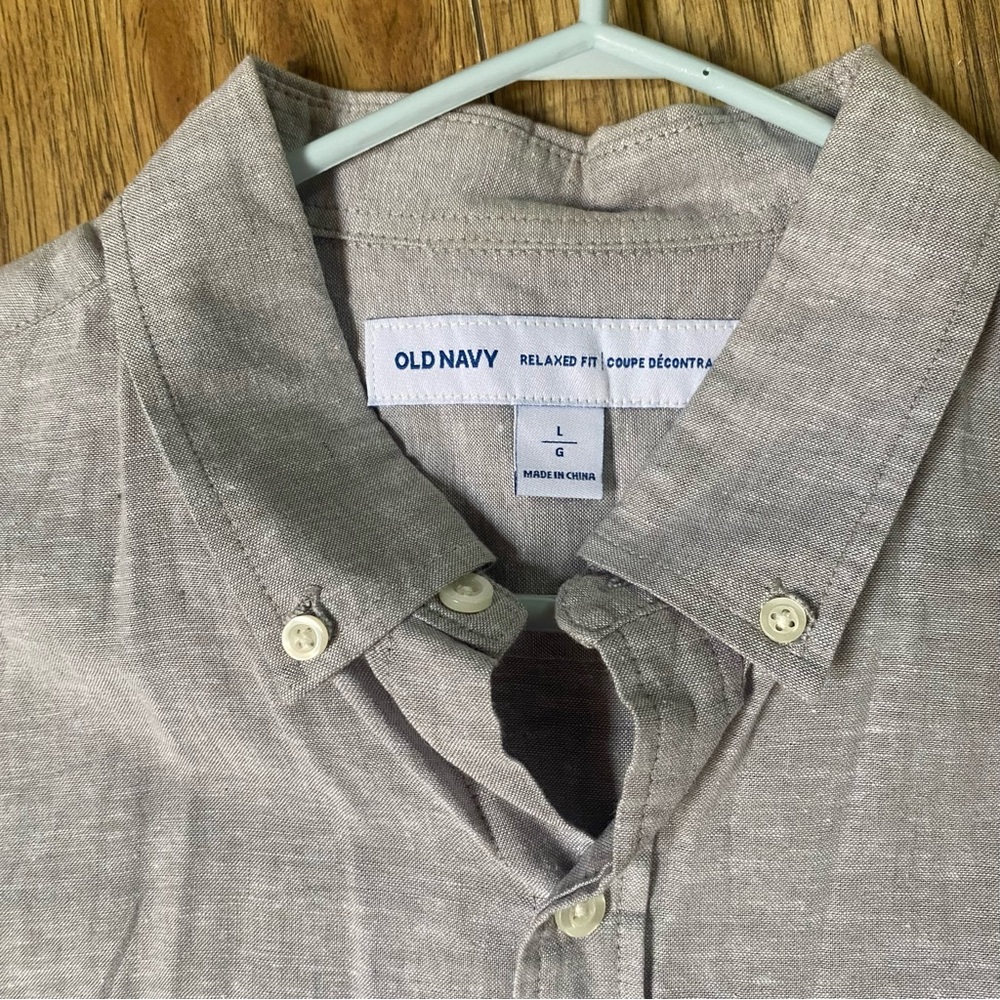 Linen Grey Button down - Picture 3 of 5